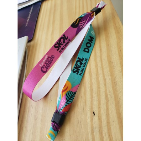 Pulseira de tecido personalizada para evento