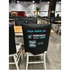 Capa de cadeira personalizada para eventos 