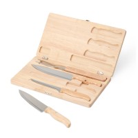 Kit Churrasco 4 Peças com Estojo de Madeira Personalizado